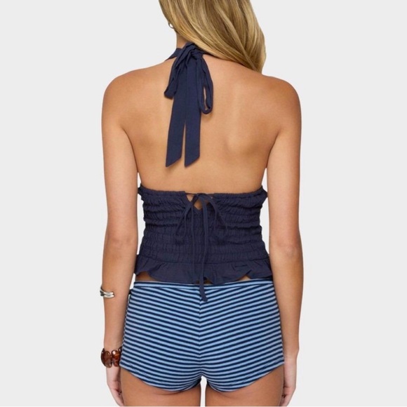 Navy Edikted Halter Top - Picture 2 of 4